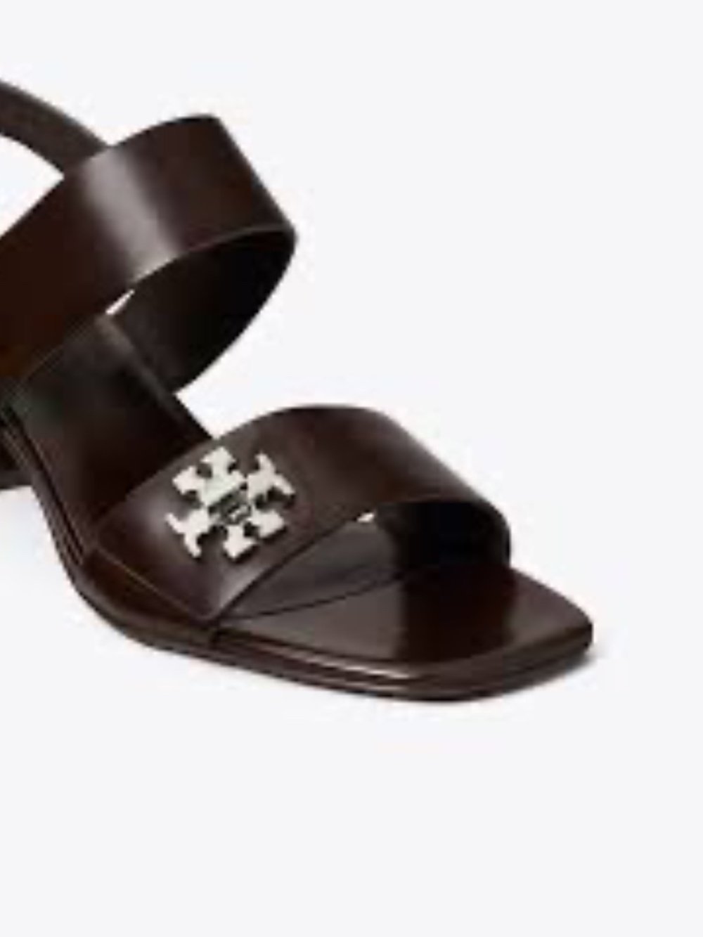 NIB Tory Burch Turnlock Heeled Sandal COCOA